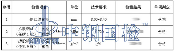 被動(dòng)防護(hù)網(wǎng)檢測項(xiàng)目結(jié)果