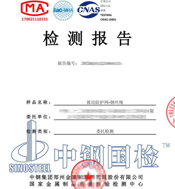 被動(dòng)防護(hù)網(wǎng)檢測報(bào)告